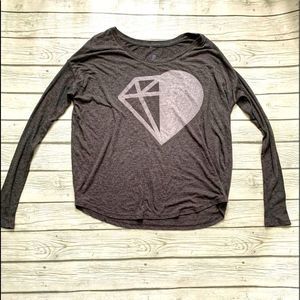 So Worth Loving/long sleeve dolman top-gray-medium